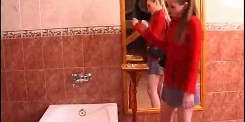 Lesbian Students In Toilet - COLLEGE FUCK PARTIES - Lesbian sex in the bathroom at a party - Tnaflix.com
