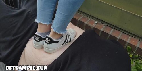 Very Rough Trampling, Stomping, Kicks With Thumbtacks & Bottle Caps (K.C., white socks)