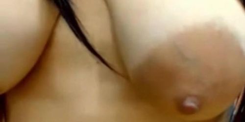 Preg nips being squeezed and milked on cam