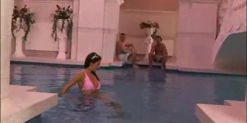 Double Penetration Pool - Double penetration at the pool - Tnaflix.com