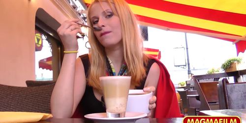 MAGMAFILM - Anal German babe flashes in public (Daikiri)