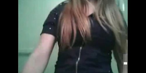 Cute Facebook teen babe masturbating on webcam