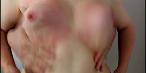 Squeezing and slapping boobs the hard way
