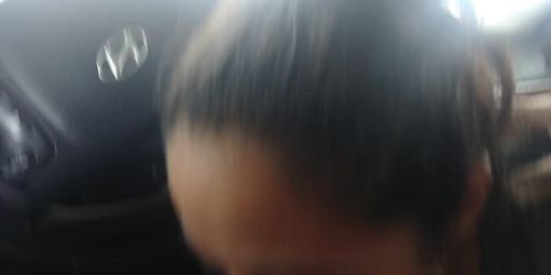 Ex girlfriend sucking me up at a car wash