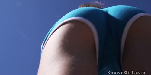 Beautiful ass girlfriend jogging outdoor (Alice March)