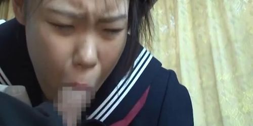 JSCHOOL GIRLS - Public Bus Puts Her Face In A Bus Riders Lap