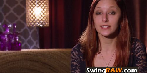 Interracial swinger couples get into a pool party with more horny couples that want to fuck them