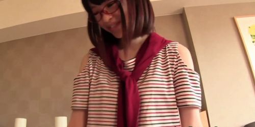 Hot asian teen licks cum