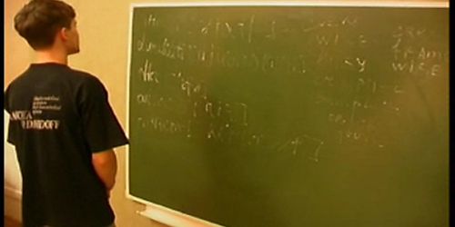 Russian teacher and boy