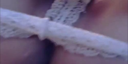 Cutie closeup wet pussy masturbates on webcam