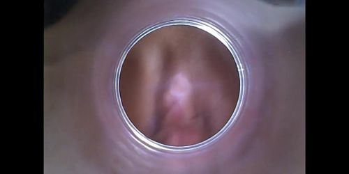 Amateur camgirl puts cam deep inside her wet teen pussy during solo masturbation (AmateurCollege)