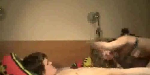 Hot young couple fucks on webcam