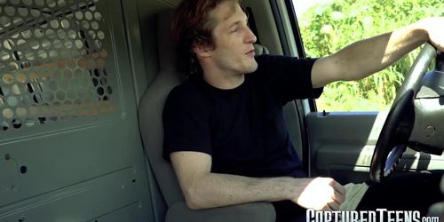CAPTURED TEENS - Gina Valentina pounded after deepthroat sucking in van (Gina Valentino, Van Damage)