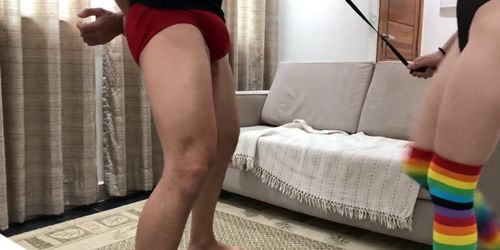 RAW KICKS PREVIEW SWIMSUIT BALLBUSTING TRUNKS (K.C.)
