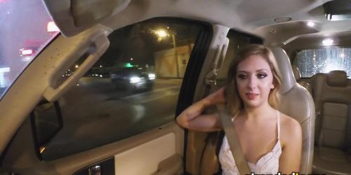 StrandedTeens - Blonde teen gets fucked in the back seat