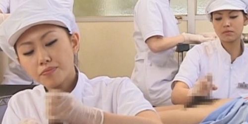 Japanese Nurse Speculum - Japanese nurse slurping cum out of horny pecker - Tnaflix.com