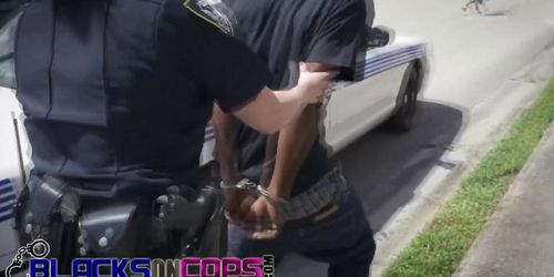 Horny cops cant wait to get to a hotel so they rather fuck the black dude in outdoors