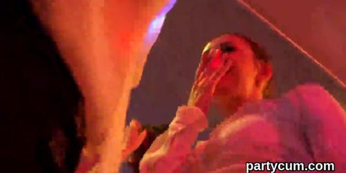 Horny nymphos get fully insane and undressed at hardcore party