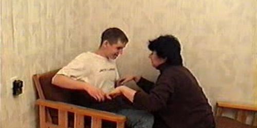 Mature Lady And Guy Playing With Each Other