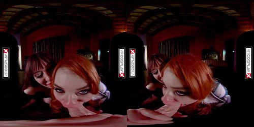 VRCosplayXcom Yen And Triss Enjoy Lesbian Session In Witcher XXX (Misha Cross, Samantha Bentley)