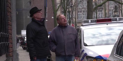 Real hooker fucks old guy