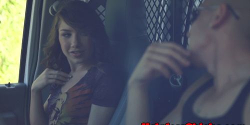 Pulled young babe getting roughfucked