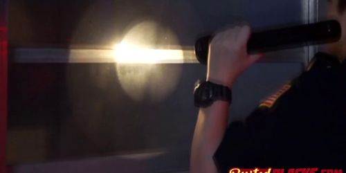 White fat cops with massive asses get blacked at the hood after arresting a black dude with big cock