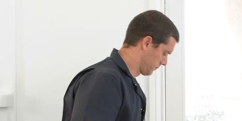 CHERRY PIMPS DRILLED - DRILLED.XXX - Secretary Chokes On The Janitors Cock Before He Drills Her Round Ass