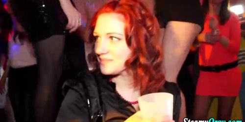 Amateur teens dance at cfnm orgy