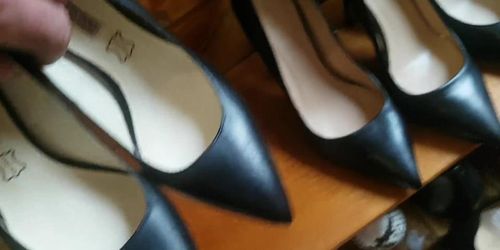 Some of my wife's heels, what would you do if you had 15 minutes alone with these shoes?