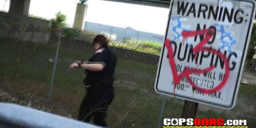Busty female cops took Black Criminal outside the city to suck his cock and teach him a lesson