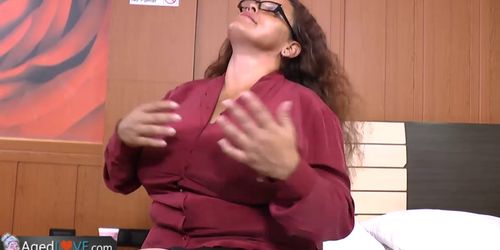 OLD NANNY - AgedLove chubby brunette horny man and bed great combination (AgedLovE AgedLovE)