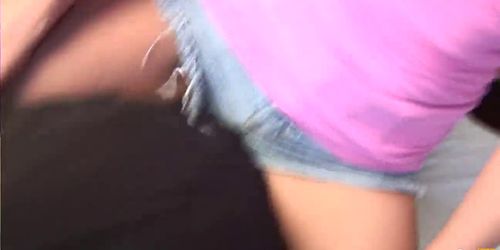 Sexy Chick In Shorts Dry-humps Her Man (Beauty Dior)