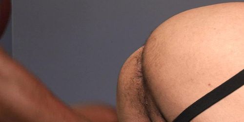 White twink gets his asshole rammed rough by a huge black cock (Dru Berrymore, Juicy Black, Kobe Tai)