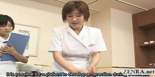 Subtitled CFNM Japanese handjob spa group demonstration (Cassandra Calogera, Nancy Vee)