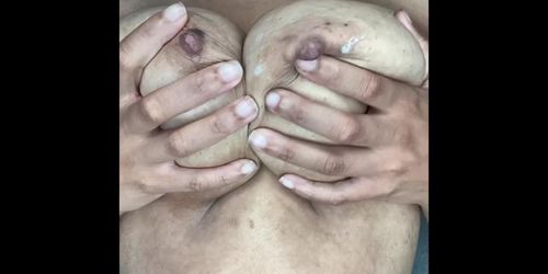 wh0snia- onlyfans girl, big natural boobs spitting on, sucking her tits (Nestee Shy)