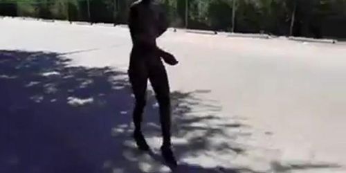 Nude in public