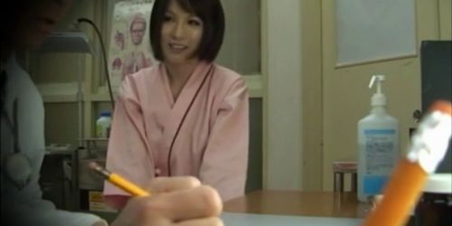 Asian babes get their breasts checked up