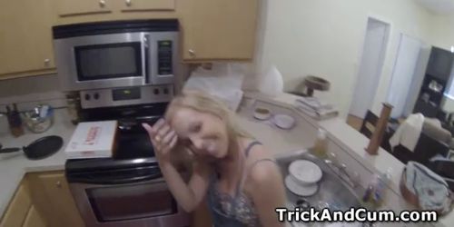 Naughty Krystal gets stuffed with dick in POV