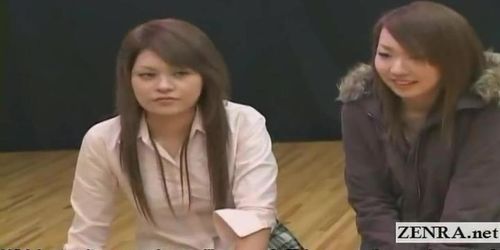 Subtitled amateur Japanese spread vibrator penalty game