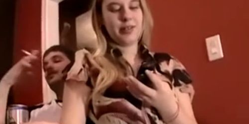 Real amateur Larry is having his first sex with a girl