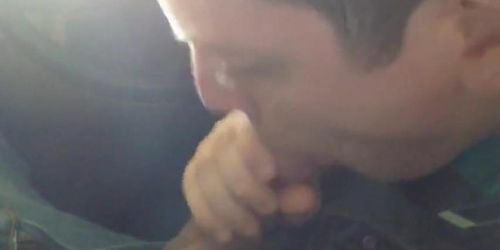 Dirty talking car blowjob with CIM and swallow
