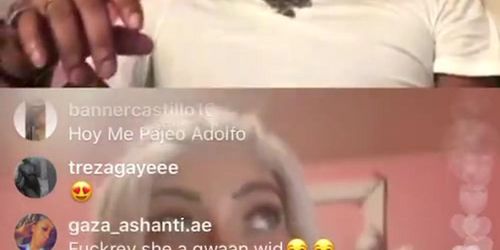 INSTAGRAM MODEL PINKKY_NY TEASE RAPPER GOLD GAD AGAIN ON INSTAGRAM LIVE