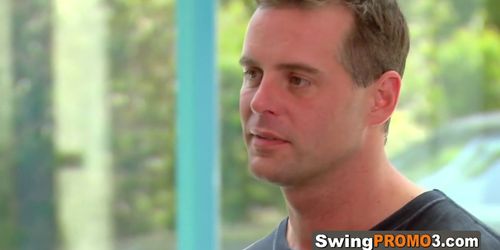 Shower sex and dices games with swingers make the reunion of horny couples ready to turn into sex