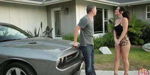 MOMMY BLOWS BEST - Jayden James sucks a cock on her porch (Michele Lee, Rebeka Akesson)