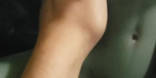 Inserting mini green elf sex doll (Lina Paige)