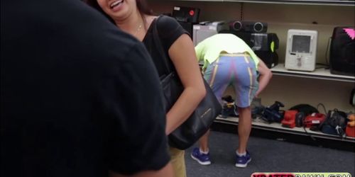 Pawnshop owners big hard dick sucked by a student