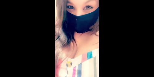 Public Masturbation: Rubbing My Clit & Moaning thru COVID Mask in Walmart’s Men’s Bathroom