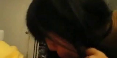 Cute Chinese Teen Sucking her neighbours cock - video 1