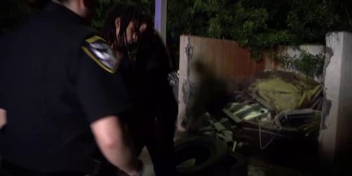 Caught black guy with a big penis has to smell these female cops asses before banging them and eatin